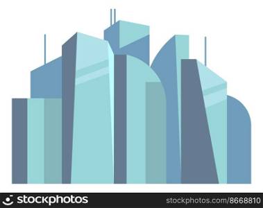 Skyscraper group. Big city symbol. Urban landscape isolated on white background. Skyscraper group. Big city symbol. Urban landscape