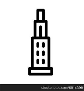 skyscraper, icon on isolated background