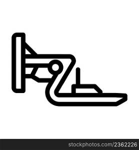 sled training equipment line icon vector. sled training equipment sign. isolated contour symbol black illustration. sled training equipment line icon vector illustration