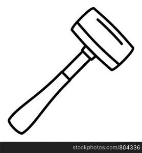 Sledge hammer icon. Outline sledge hammer vector icon for web design isolated on white background. Sledge hammer icon, outline style