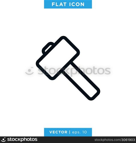 Sledge Hammer Icon Vector Design Template