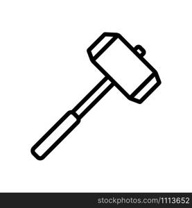 sledgehammer hammer icon vector. Thin line sign. Isolated contour symbol illustration. sledgehammer hammer icon vector. Isolated contour symbol illustration