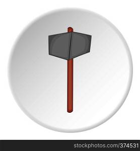 Sledgehammer icon. Cartoon illustration of sledgehammer vector icon for web. Sledgehammer icon, cartoon style