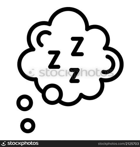 Sleep chat balloon icon outline vector. Zzz bubble. Cloud sign. Sleep chat balloon icon outline vector. Zzz bubble