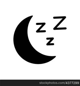 Sleep icon. Moon sign. Black shape. Outline art. Simple design. Cartoon style. Vector illustration. Stock image. EPS 10.. Sleep icon. Moon sign. Black shape. Outline art. Simple design. Cartoon style. Vector illustration. Stock image.