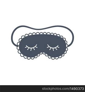 Sleep mask for eyes. Night accessory to sleep, travel and recreation. Isolated vector illustration on white background. Sleep mask for eyes. Night accessory to sleep, travel and recreation. Isolated vector