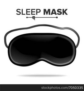 Sleep Mask Vector. Isolated Illustration Of Sleeping Mask Eyes. Help To Sleep Better. Sleeping Eye Mask Vector. Popular Eye Sleep Mask. Help To Sleep Better
