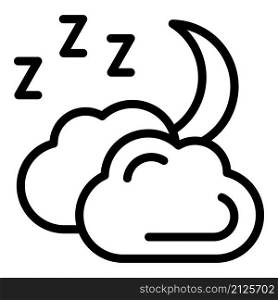 Sleep night icon outline vector. Good dream. Healthy rest. Sleep night icon outline vector. Good dream