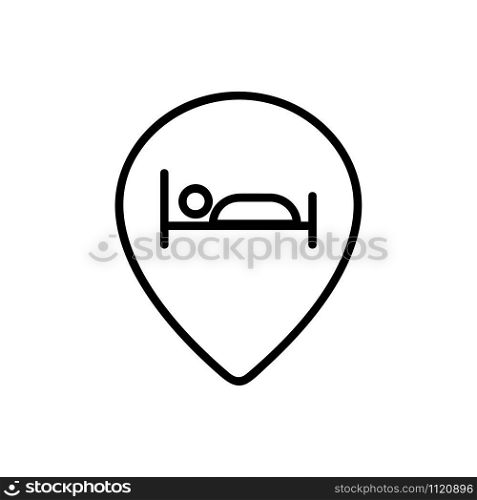 Sleeper icon vector. A thin line sign. Isolated contour symbol illustration. Sleeper icon vector. Isolated contour symbol illustration