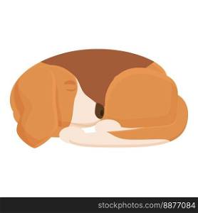 Sleeping dog icon cartoon vector. Puppy pet. Cute canine. Sleeping dog icon cartoon vector. Puppy pet