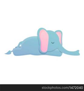 Sleeping elephant icon. Cartoon of sleeping elephant vector icon for web design isolated on white background. Sleeping elephant icon, cartoon style