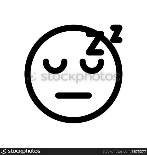 sleeping emoji, icon on isolated background