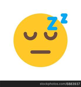 sleeping emoji, icon on isolated background,