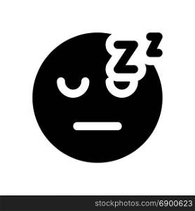 sleeping emoji, icon on isolated background