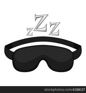 Sleeping mask icon in monochrome style isolated on white background vector illustration. Sleeping mask icon monochrome