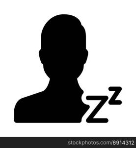Sleeping User, icon on isolated background