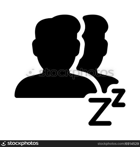 Sleeping Users, icon on isolated background