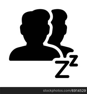 Sleeping Users, icon on isolated background