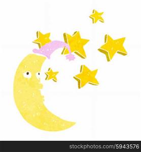 sleepy moon cartoon