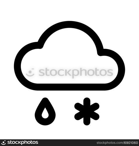 sleet, icon on isolated background