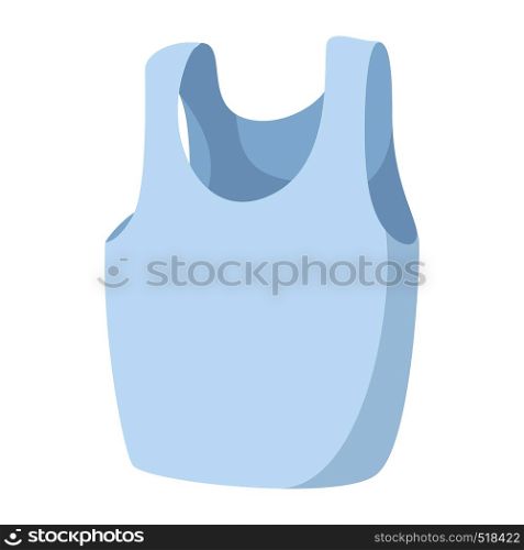 Sleeveless shirt icon in cartoon style isolated on white background. Sleeveless shirt icon, cartoon style