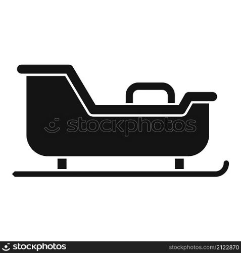 Sleigh carriage icon simple vector. Christmas sledge. Claus gift. Sleigh carriage icon simple vector. Christmas sledge
