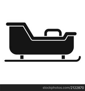 Sleigh carriage icon simple vector. Christmas sledge. Claus gift. Sleigh carriage icon simple vector. Christmas sledge