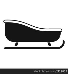 Sleigh gift icon simple vector. Santa sledge. Winter snow. Sleigh gift icon simple vector. Santa sledge