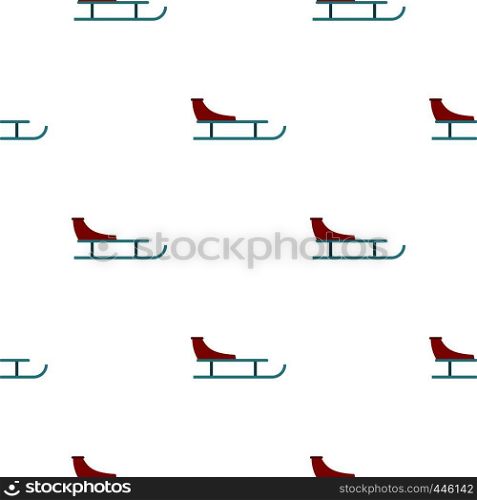 Sleigh pattern seamless background in flat style repeat vector illustration. Sleigh pattern seamless