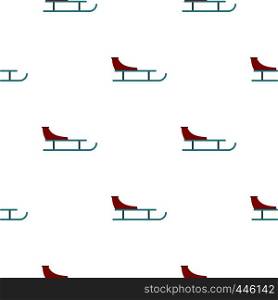 Sleigh pattern seamless background in flat style repeat vector illustration. Sleigh pattern seamless