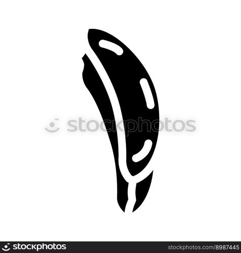 slice aloe vera glyph icon vector. slice aloe vera sign. isolated symbol illustration. slice aloe vera glyph icon vector illustration