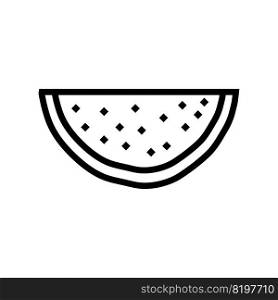 slice cut watermelon line icon vector. slice cut watermelon sign. isolated contour symbol black illustration. slice cut watermelon line icon vector illustration