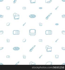 Slice icons pattern seamless white background Vector Image