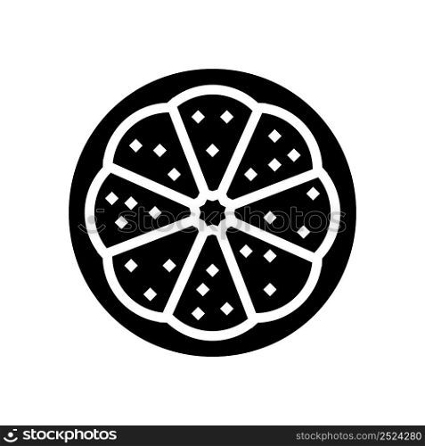 slice lemon glyph icon vector. slice lemon sign. isolated contour symbol black illustration. slice lemon glyph icon vector illustration