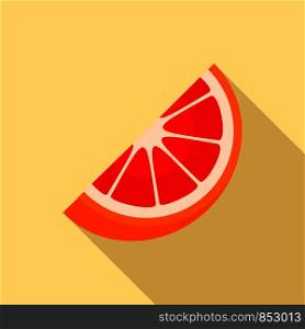 Slice of grapefruit icon. Flat illustration of slice of grapefruit vector icon for web design. Slice of grapefruit icon, flat style
