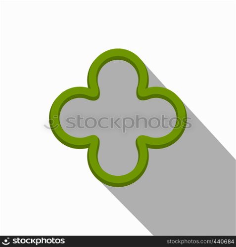 Slice of green pepper icon. Flat illustration of slice of green pepper vector icon for web on white background. Slice of green pepper icon, flat style