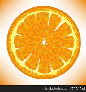 Slice of Orange Isolated on White Background. Orange