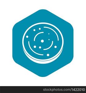 Slice of sausage icon in simple style isolated vector illustration. Slice of sausage icon simple
