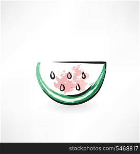 slice of watermelon grunge icon