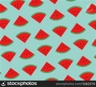 slice of watermelon pattern background - vector pastel style