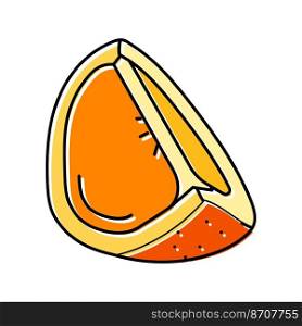 slice orange cut color icon vector. slice orange cut sign. isolated symbol illustration. slice orange cut color icon vector illustration