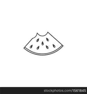slice watermelon icon vector illustration design template