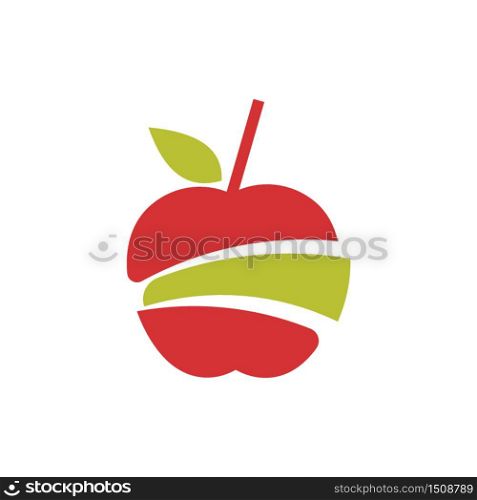 Sliced Apple Cut Juice Pulp Extract Fruit Logo