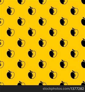 Sliced apple pattern seamless vector repeat geometric yellow for any design. Sliced apple pattern vector