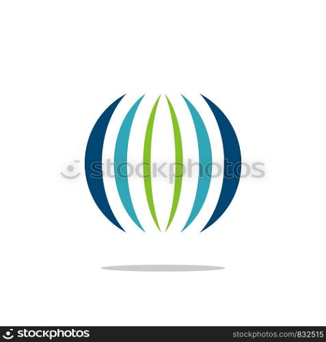 Sliced Ball Swoosh Logo Template Illustration Design. Vector EPS 10.