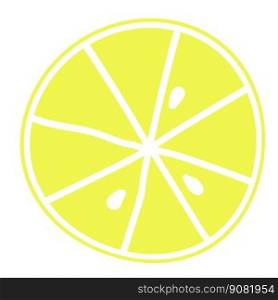 Sliced lemons. Vector simple sign