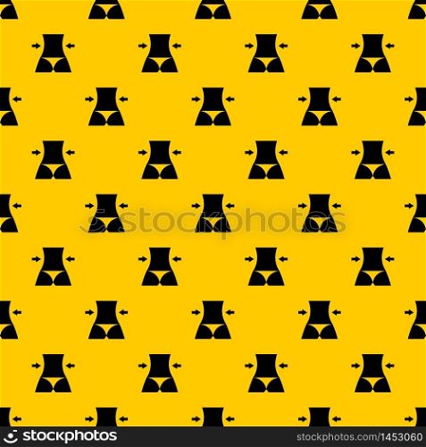 Slim body of a woman pattern seamless vector repeat geometric yellow for any design. Slim body of a woman pattern vector