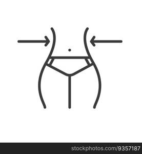 slim stomach icon vector element concept design template web