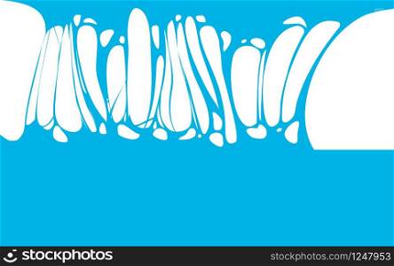 Slime sticky blue honey banner, spittle, snot. Frame of scary zombie, alien slime. Slime sticky blue honey banner, spittle, snot. Frame of scary zombie, alien slime. Cartoon flat slime isolated object. Fiction party design element. Vector, template background, illistration, isolated
