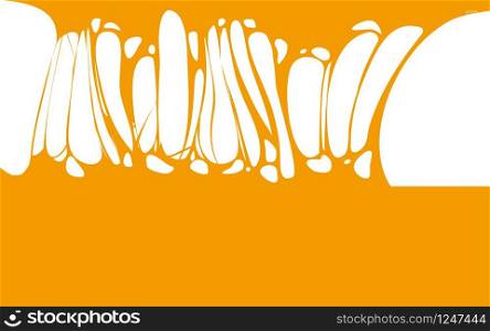 Slime sticky orange honey banner, spittle, snot. Frame of scary zombie, alien slime. Slime sticky orange honey banner, spittle, snot. Frame of scary zombie, alien slime. Cartoon flat slime isolated object. Fiction party design element. Vector, template background, illistration, isolated